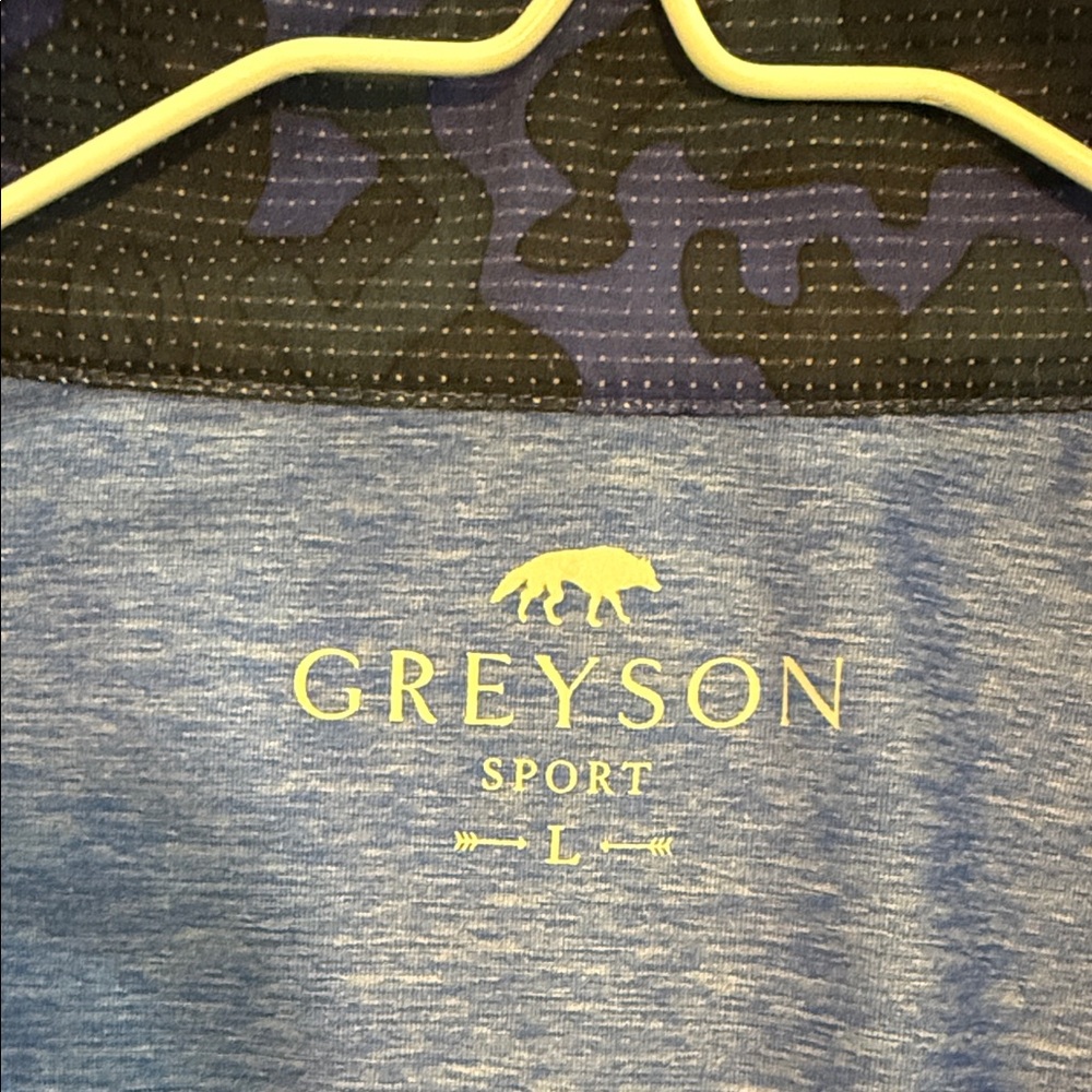 Greyson Men's Blue Quarter-Zip Performance Shirt - Picture 3 of 5